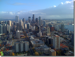 Looking downtown from the Space Needle